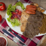 Filete de pollo+ Carne y Menestra 